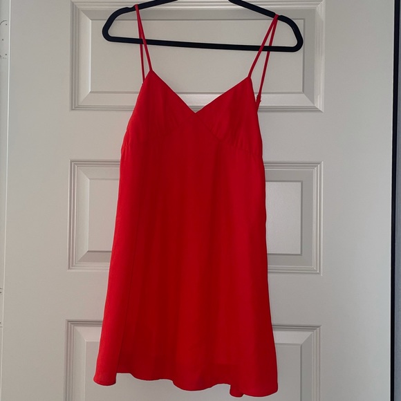 Show Me Your Mumu Bright Red Mini Dress Size Small SMYM Low Back - Picture 2 of 3